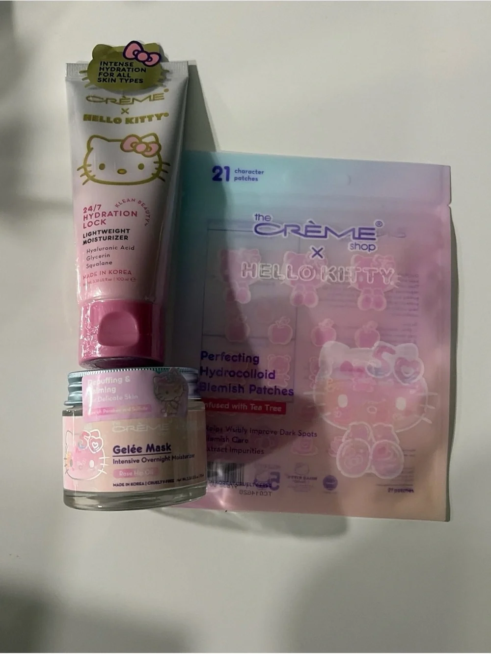 The Creme Shop x Hello Kitty Moisturizer, 24/7 Hydration Lock & Blemish Patches
